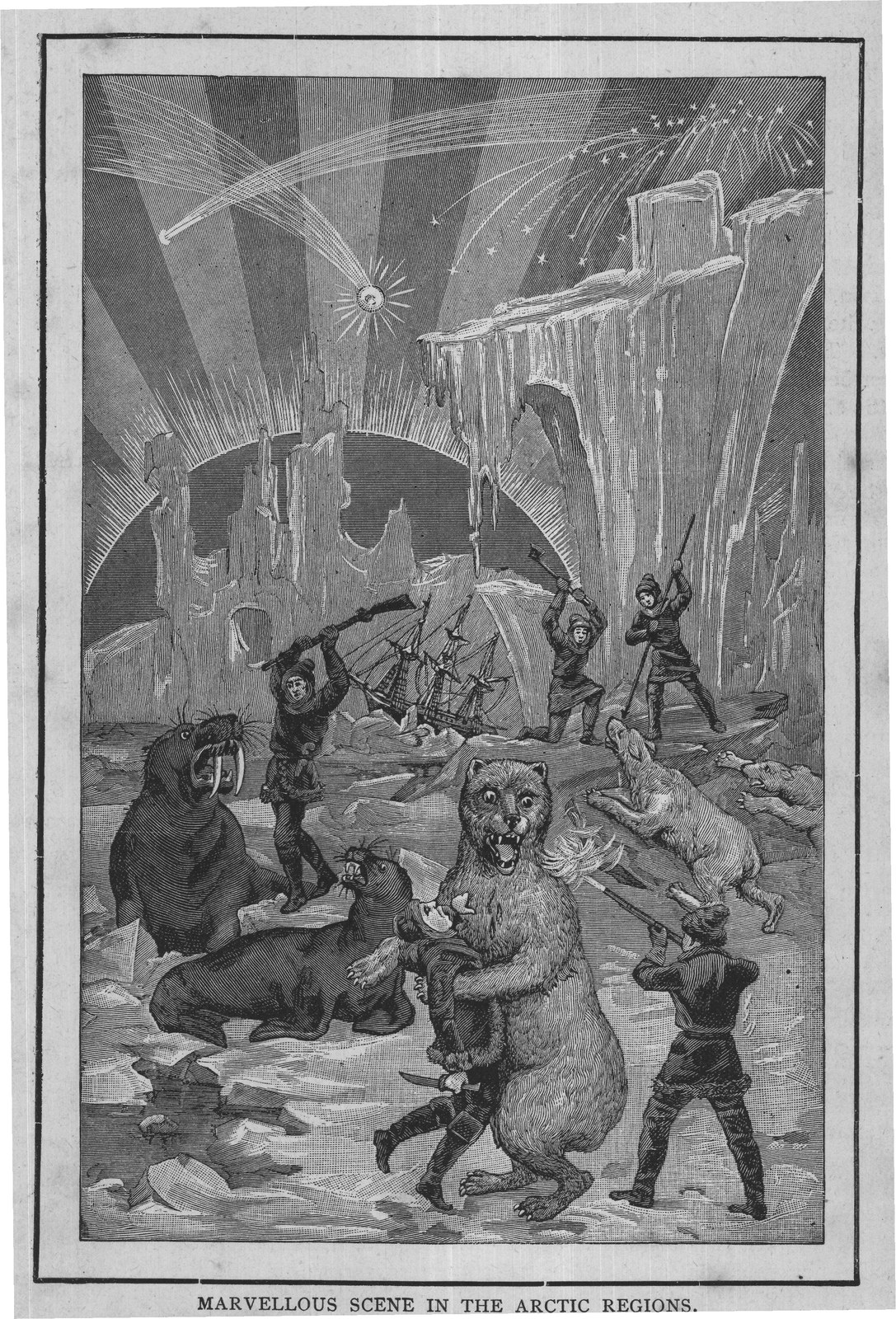 MARVELLOUS SCENE IN THE ARCTIC REGIONS.