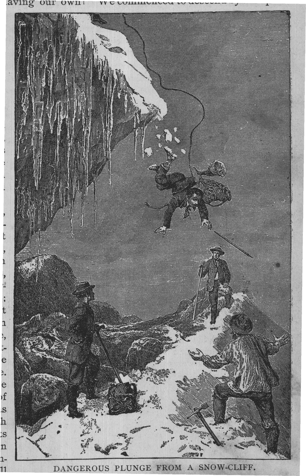 DANGEROUS PLUNGE FROM A SNOW-CLIFF.
