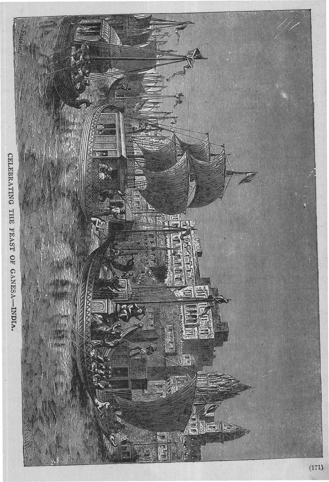 Celebrating the Feast of Ganesa-India — from Museum of Wonders (1900)