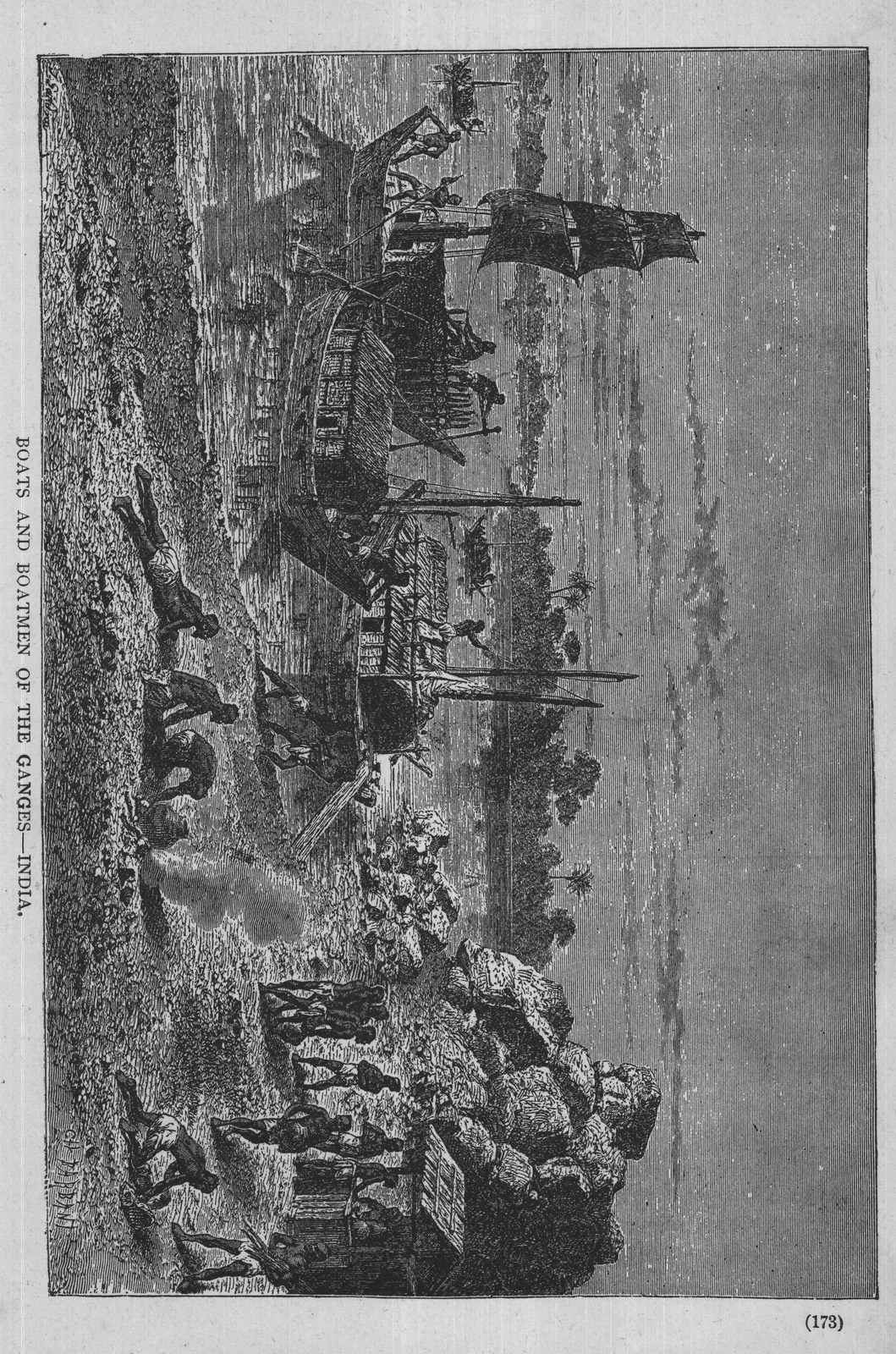 Boats and Boatmen of the Ganges-India — from Museum of Wonders (1900)