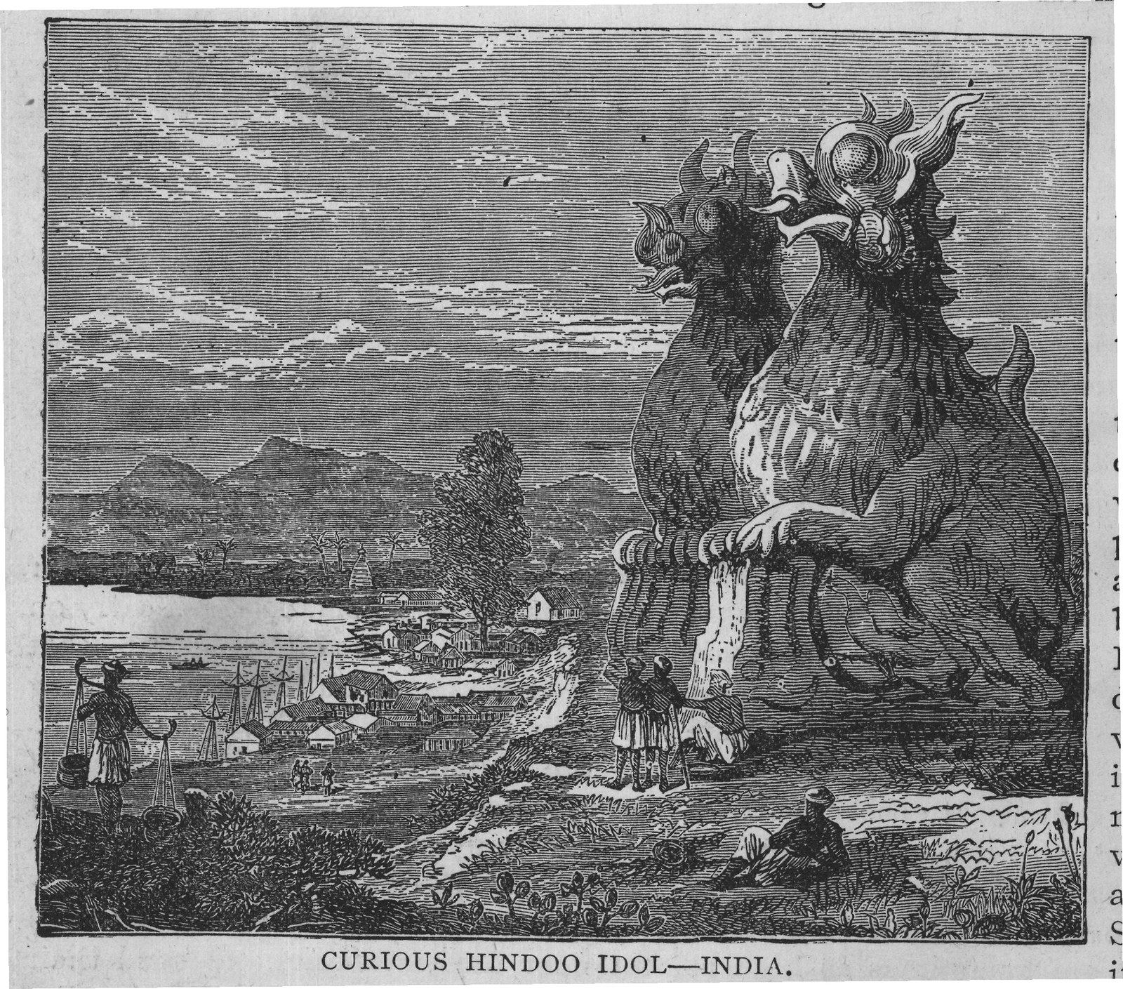 CURIOUS HINDOO IDOL-INDIA.