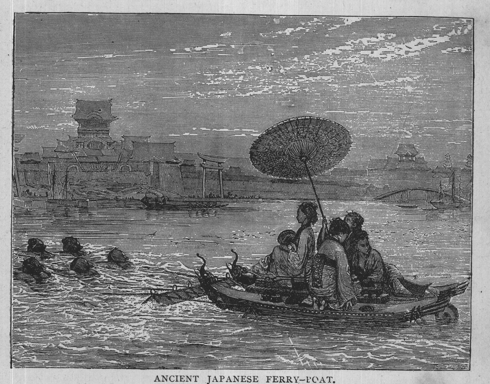 ANCIENT JAPANESE FERRY-POAT.