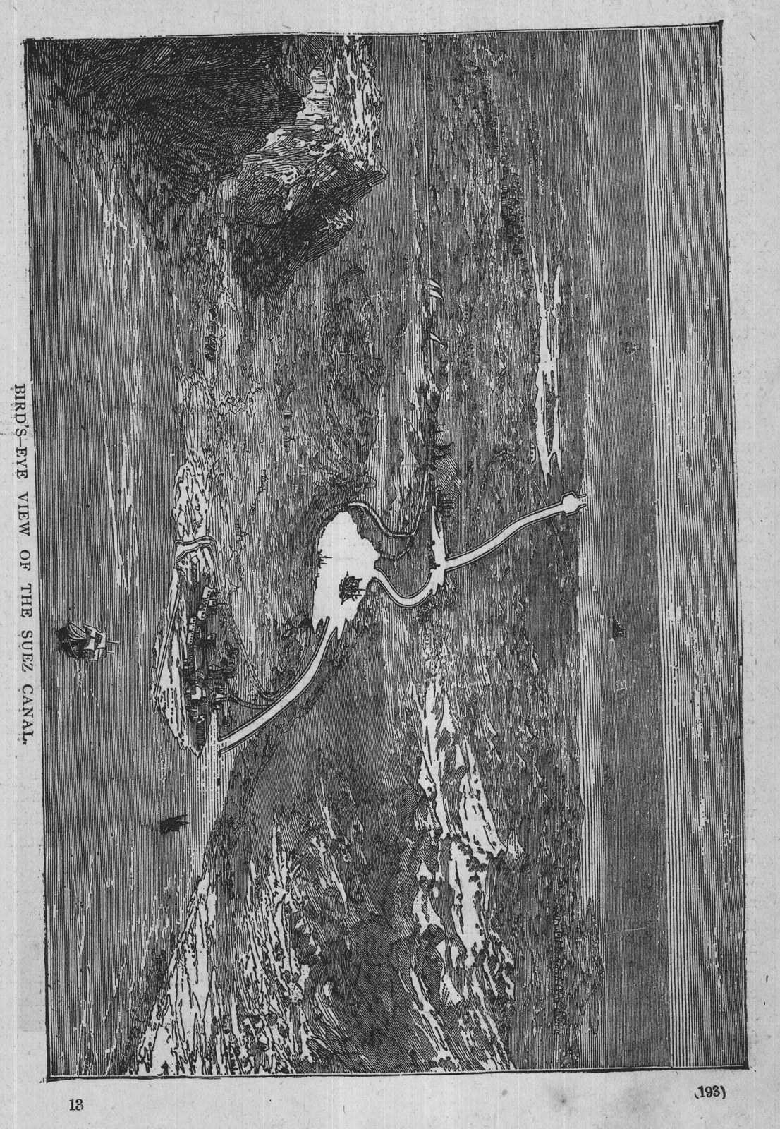 Bird's-Eye View of the Suez Canal — from Museum of Wonders (1900)