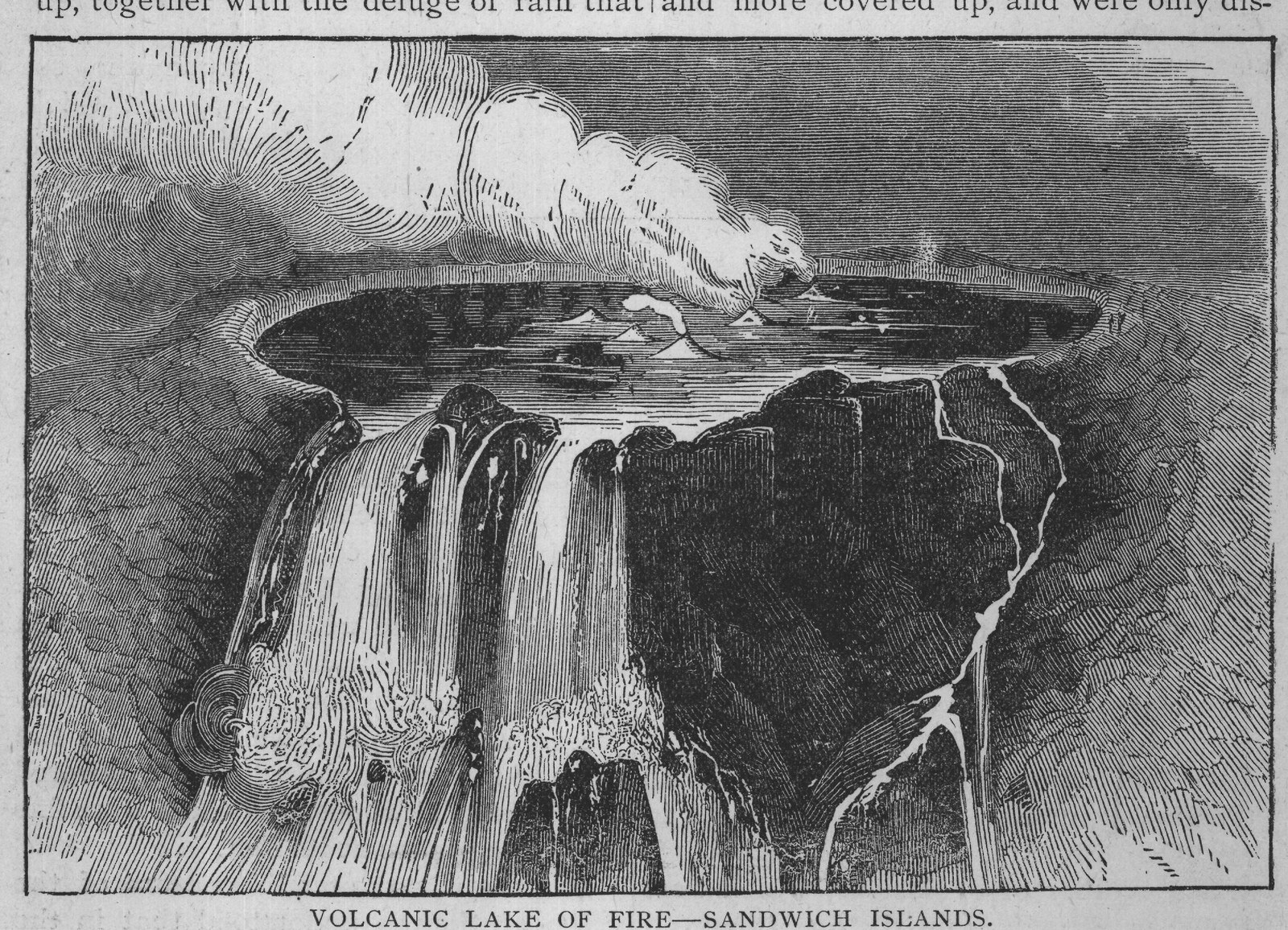 VOLCANIC LAKE OF FIRE-SANDWICH ISLANDS.