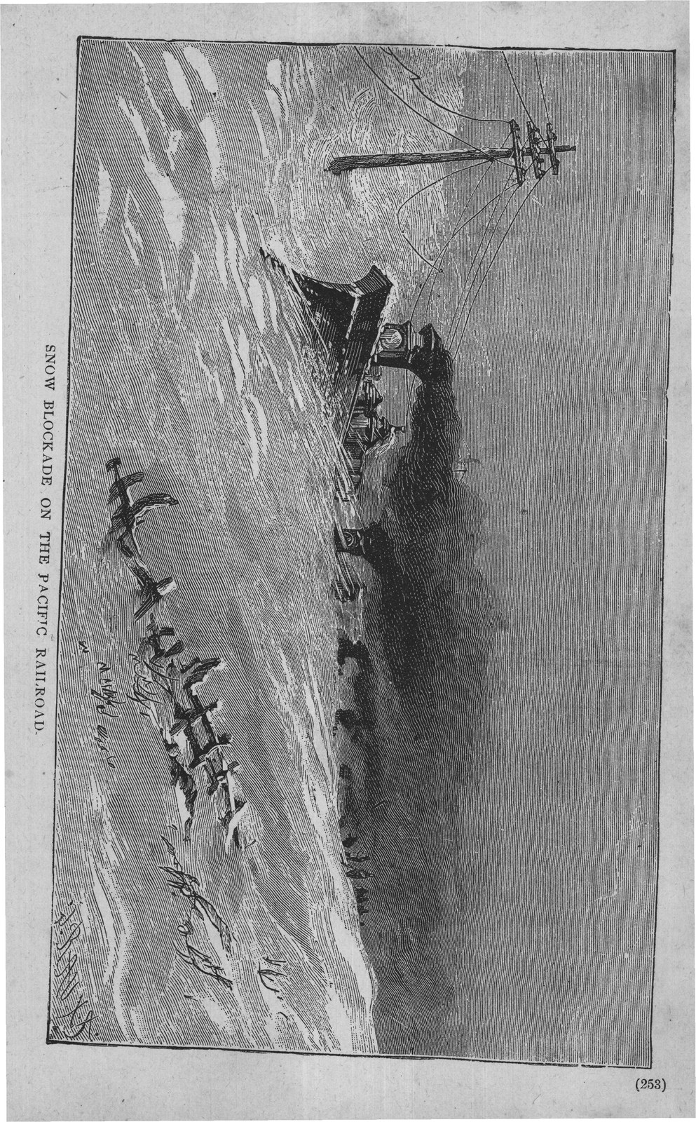 Snow Blockade on the Pacific Railroad — from Museum of Wonders (1900)