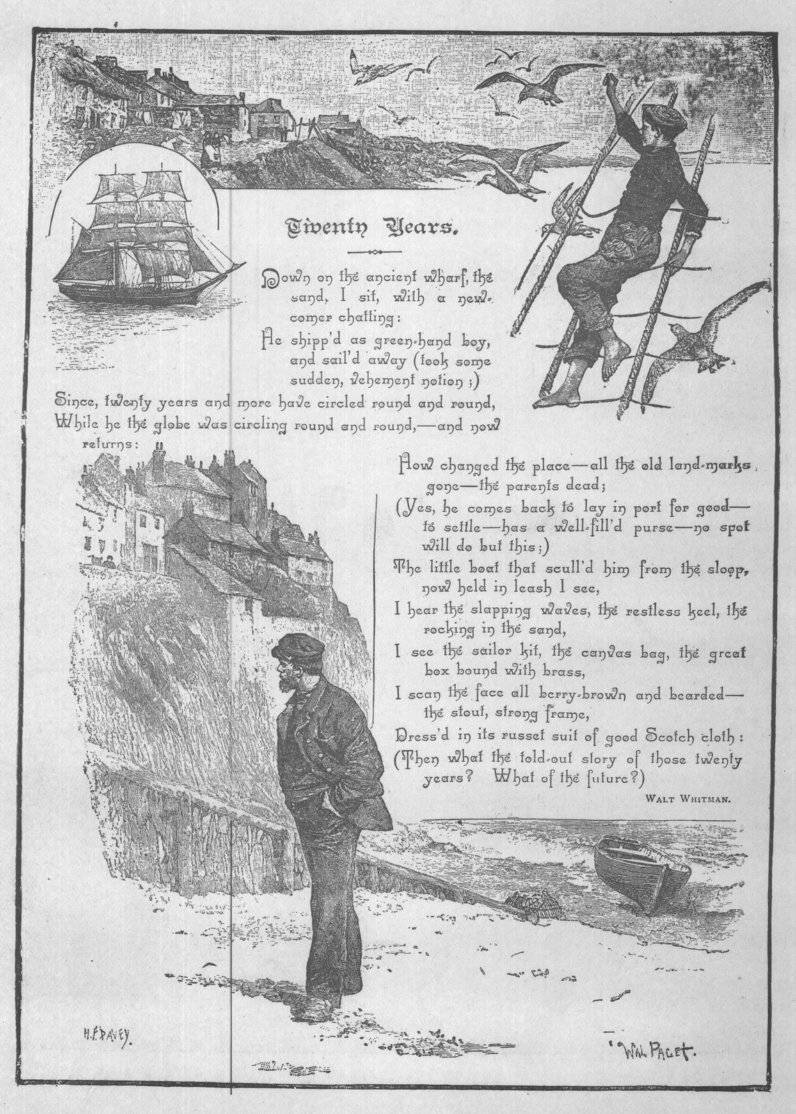 French Children by the Seaside — from Museum of Wonders (1900)