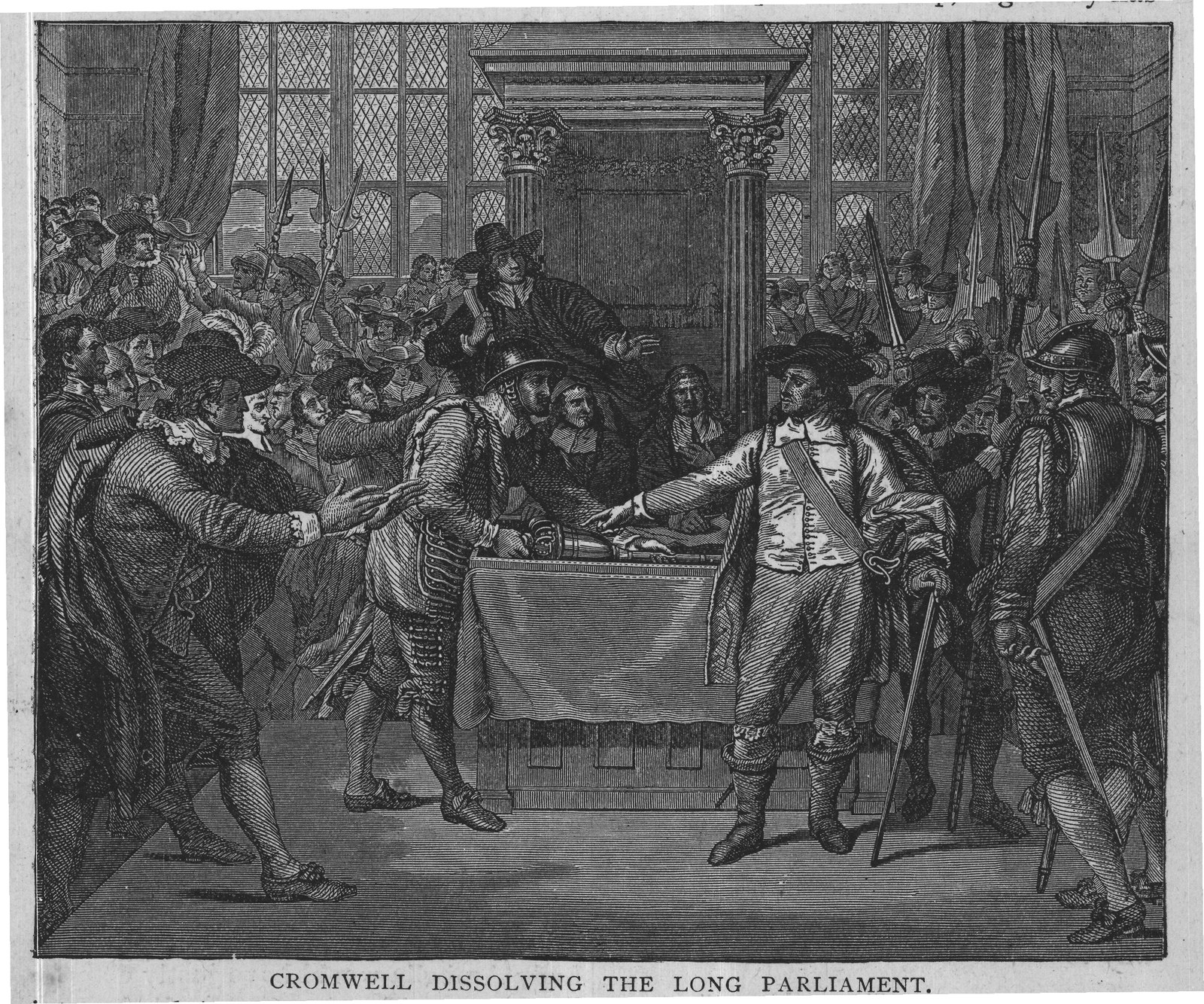 CROMWELL DISSOLVING THE LONG PARLIAMENT.