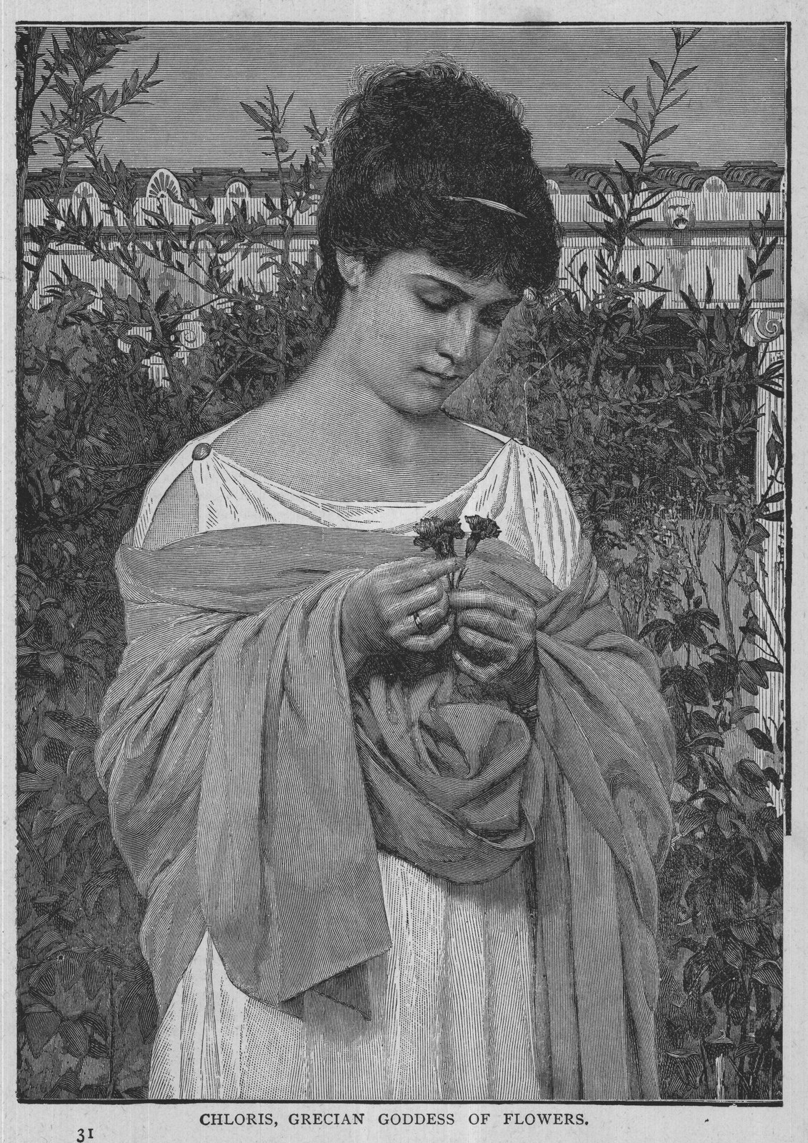 CHLORIS, GRECIAN GODDESS OF FLOWERS.
