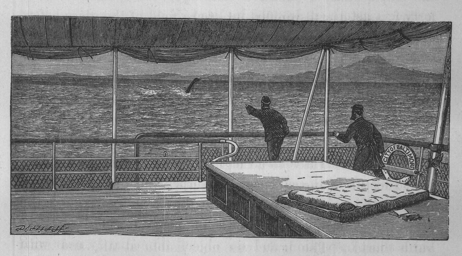 FIG. 72.-SEA-SERPENT SEEN FROM THE S.S. "CITY OF BALTIMORE," IN THE GULF OF