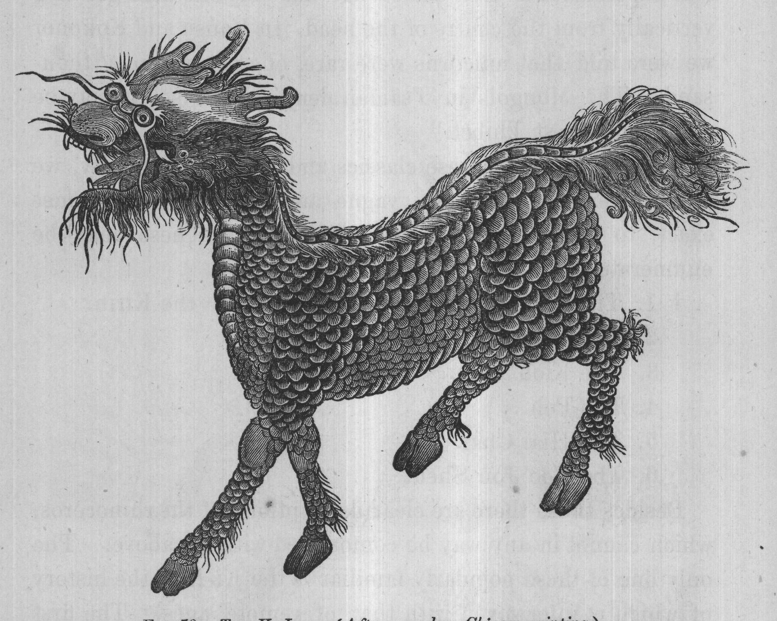FIG. 79. THE KI-LIN. (After a modern Chinese painting.)