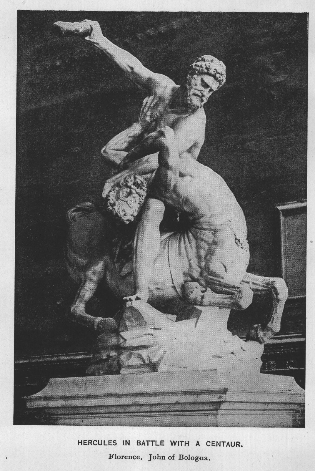 Hercules in battle with a centaur — John of Bologna, Florence