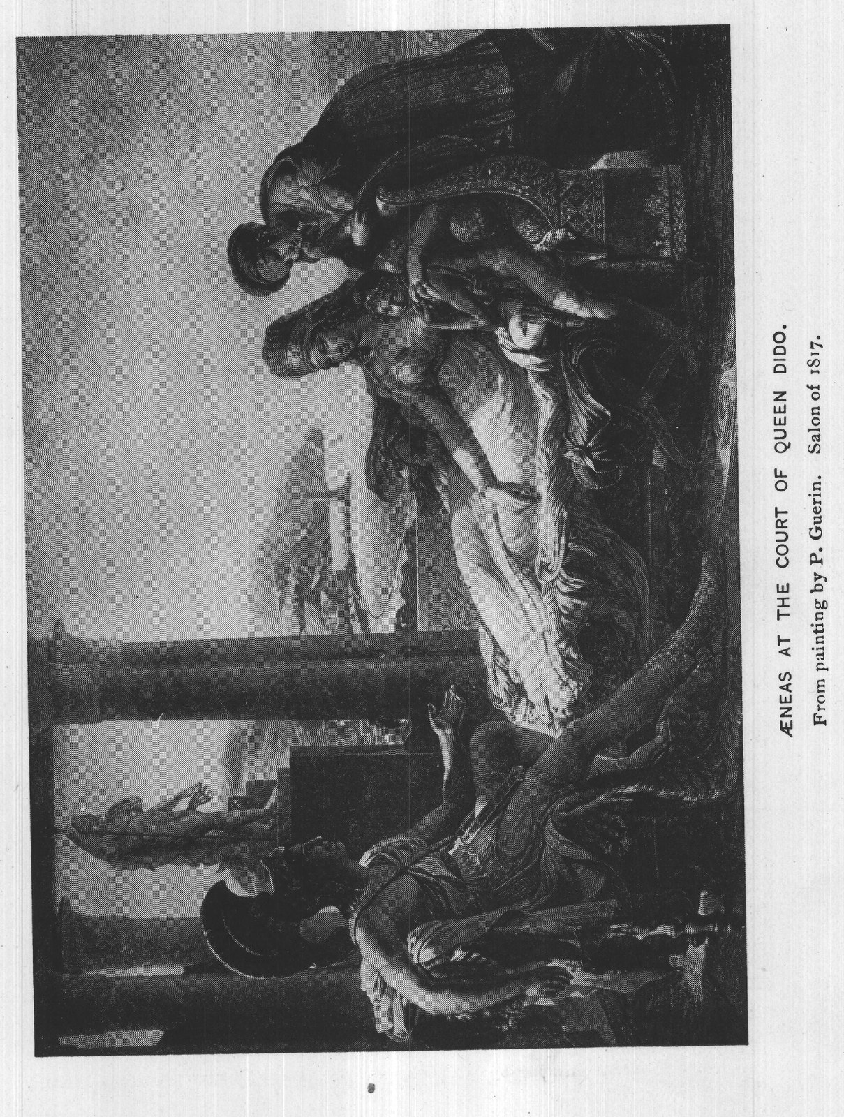 Æneas at the court of Queen Dido — from the painting by P. Guérin