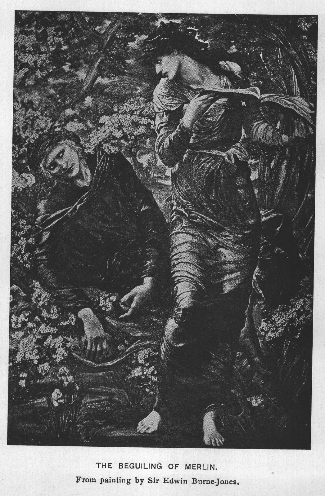 The beguiling of Merlin — from the painting by Sir Edwin Burne-Jones