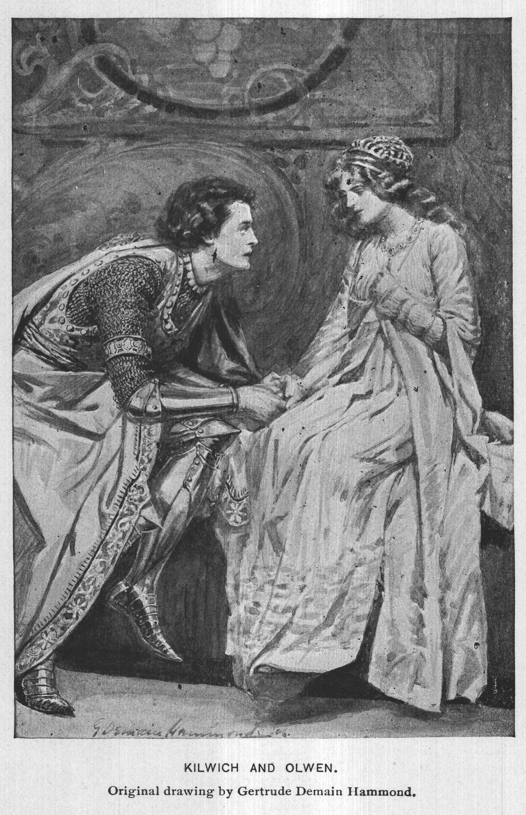 Kilwich and Olwen — original drawing by Gertrude Demain Hammond